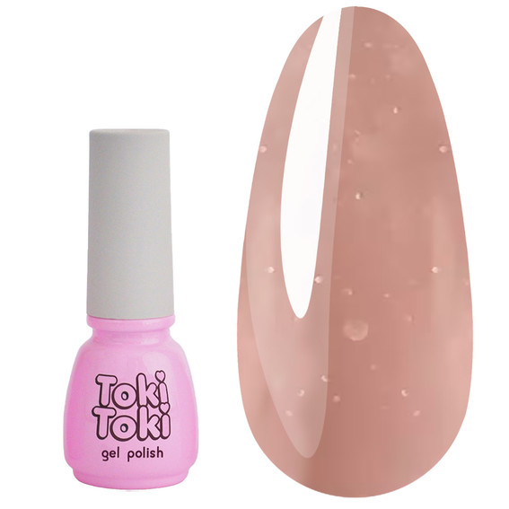 Gel polish Toki-Toki Fairytale FT04 beige pink with holographic glitter 5 ml - Фото №1