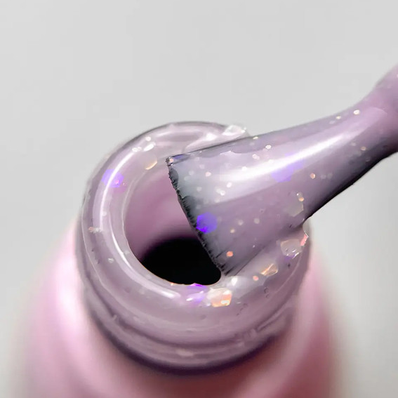 Gel polish Toki-Toki Fairytale FT06 violet with holographic glitter 5 ml - Фото №2