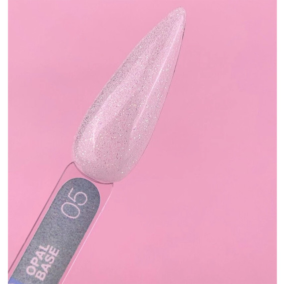 База Lunamoon Opal Base №5 прозрачный с белыми блестками 13 мл - Фото №3