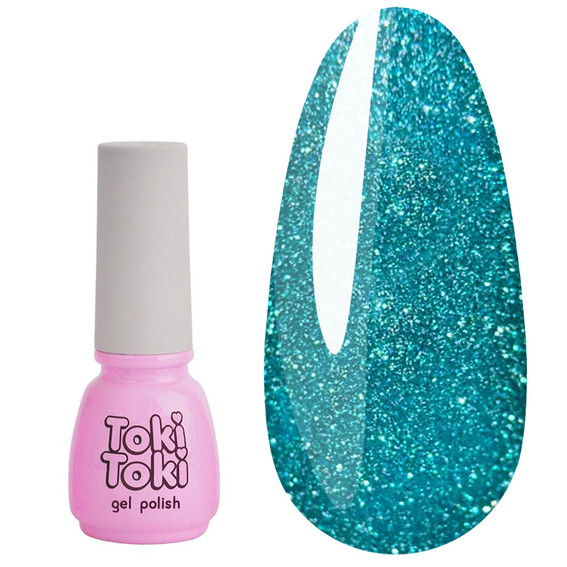 Gellack Toki-Toki Glitz GZ06 reflektierendes Türkis 5 ml - Фото №1