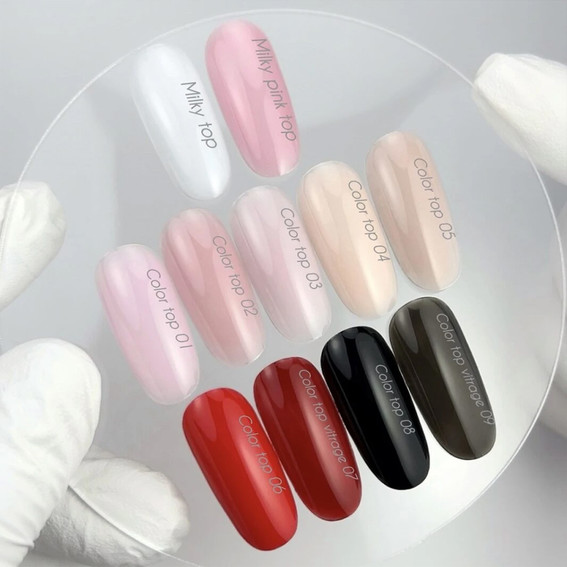 NAILSOFTHEDAY Color top Vitrage 07 without sticky layer deep translucent burgundy 10 ml - Фото №5