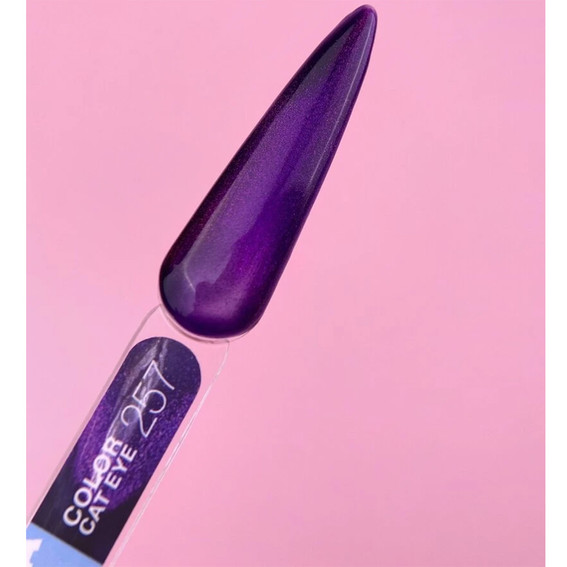 Gel polish LUNA Cat Eye Gel №257 lilac, purple 13 ml (047-4122-1249) - Фото №3