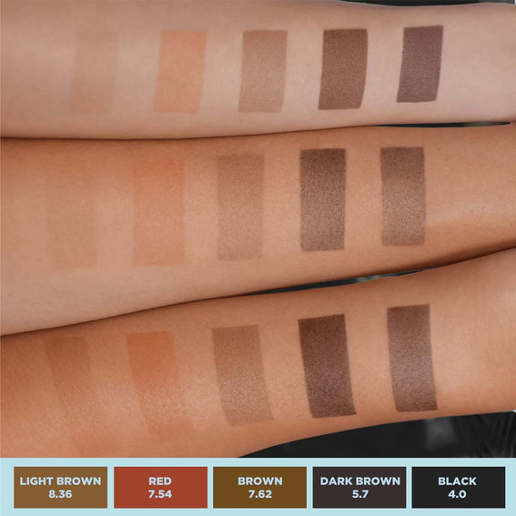 OkO lash&brow Liquid Hybrid tint H2O set (5 colors and 1 oxidizer) - Фото №2