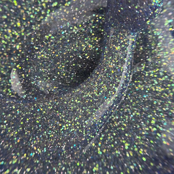 Touch Twinkle top 02 transparent with green glitter and reflective shimmer 13 ml - Фото №2