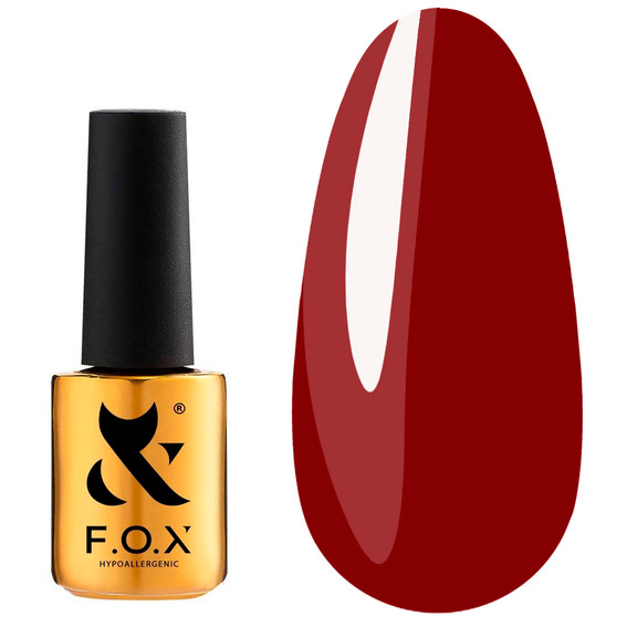 Gel polish F.O.X Lipstick Collection 008 red with cherry tint 7 ml (LC - 08) - Фото №1