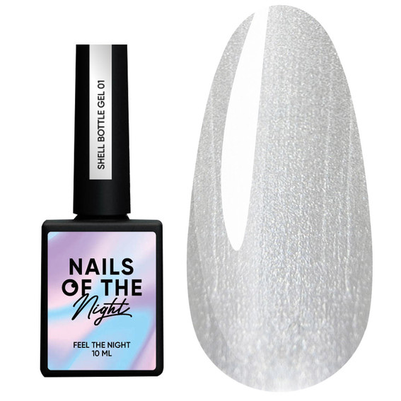 NAILSOFTHENIGHT Shell Bottle gel 01 pearl white 10 ml - Фото №1