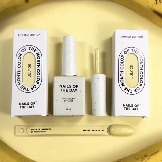 Gel polish NAILSOFTHEDAY Color of the month July 2025 Banana Cream 10 ml - Фото №8