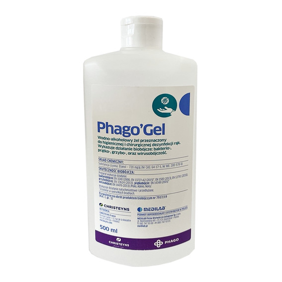 PhagoGel Medilab Hydroalkoholisches Gel zur hygienischen, 500 ml