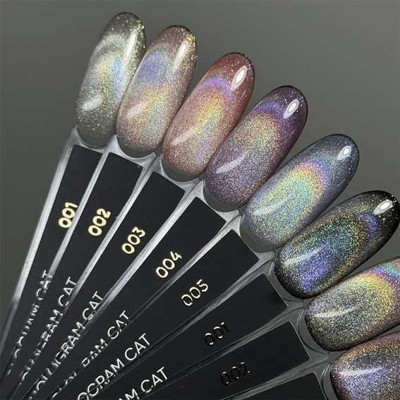 Gel polish DARK Hologram cat 05 blue 6 ml - Фото №6