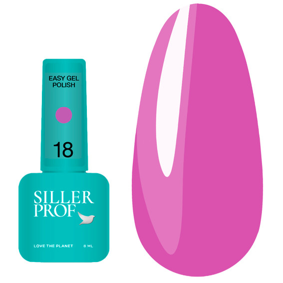 Gel polish Siller EASY No. 018 One-ster single-phase purple 8 ml (NF-00015734) - Фото №1