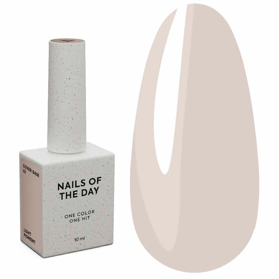 Base NAILSOFTHEDAY Cover NEW Formula №43 translucent beige 10 ml - Фото №1