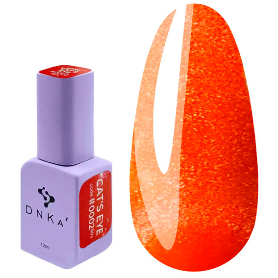 Гель-лак  DNKa Cat Eye 80's 0002 персиковый 12 мл - Фото №1