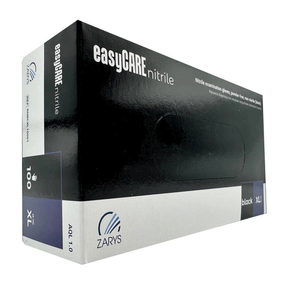 Перчатки диагностические ZARYS EasyCARE нитриловые неопудренные черные размер XL 100 шт - Фото №2