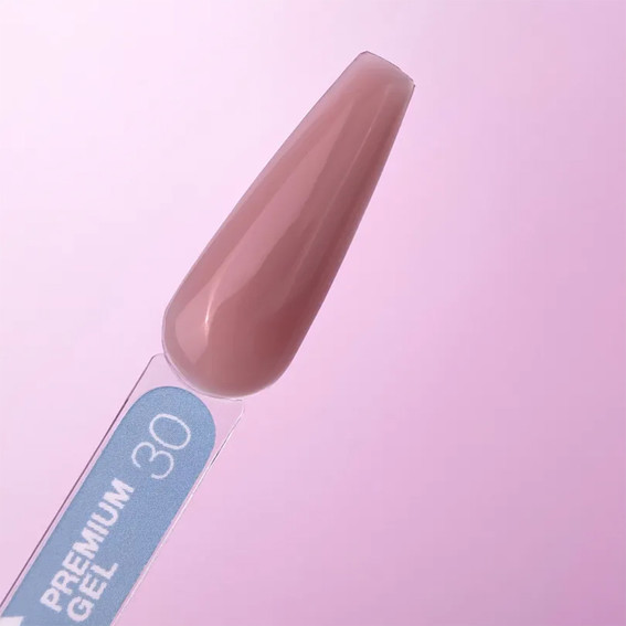 Гель для наращивания ногтей LUNA Premium №30 полупрозрачный темно-бежевый 30 мл (323-4947-1348) - Фото №2