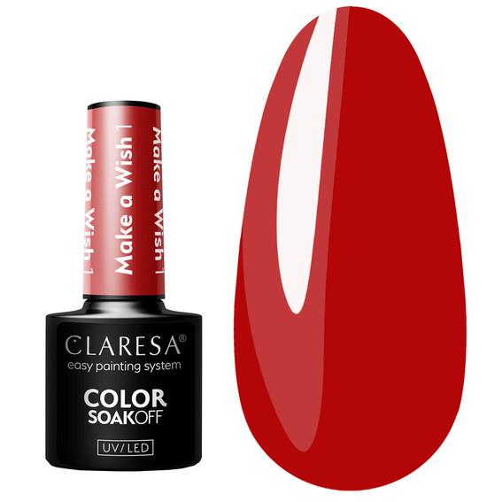 Gel polish Claresa MAKE A WISH 1 bright red 5 g - Фото №1