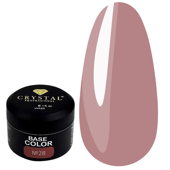 Crystal Base Color #28 Dunkelrosa Nagellack, 30ml - Фото №1