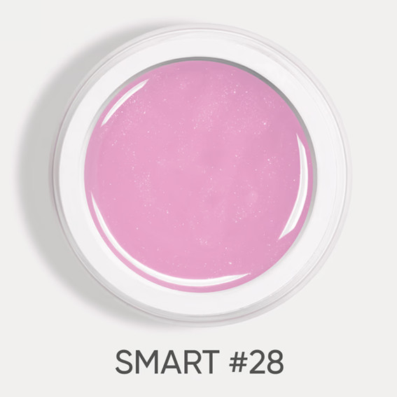 Гель для наращивания Dark Smart Builder gel 28 нежно-розовый с блестками 15 мл - Фото №3