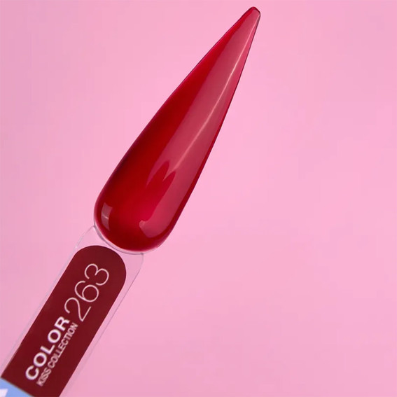 Gellack LUNA Color Kiss 263 leuchtendes Rot Buntglas 13 ml (047-4489-1259) - Фото №3