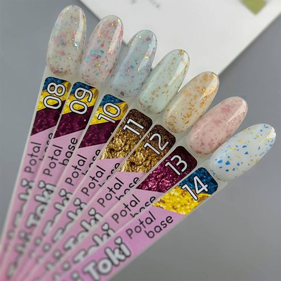 Base Toki-Toki Potal 013 zartrosa mit Roségoldblatt, 5 ml - Фото №3