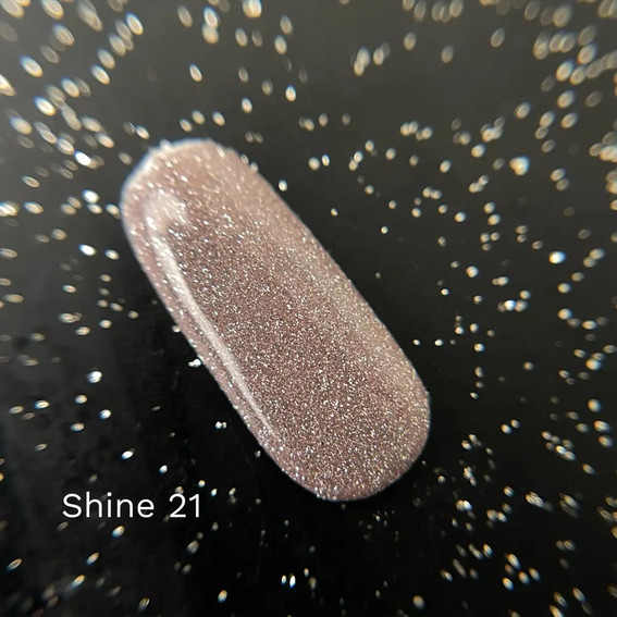 Gel-Nagellack GA&MA Shine 021  reflektierendes Beige 10 ml (7700085) - Фото №2