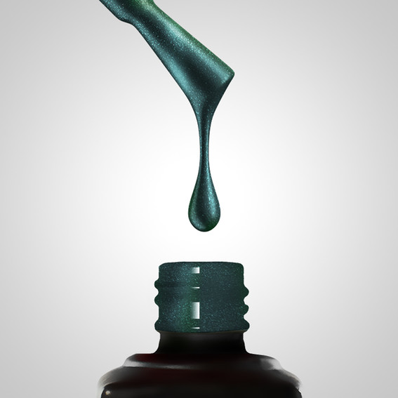 Gel-Nagellack Slowianka CAT EYE 05 dunkelgrün, 8 g - Фото №2