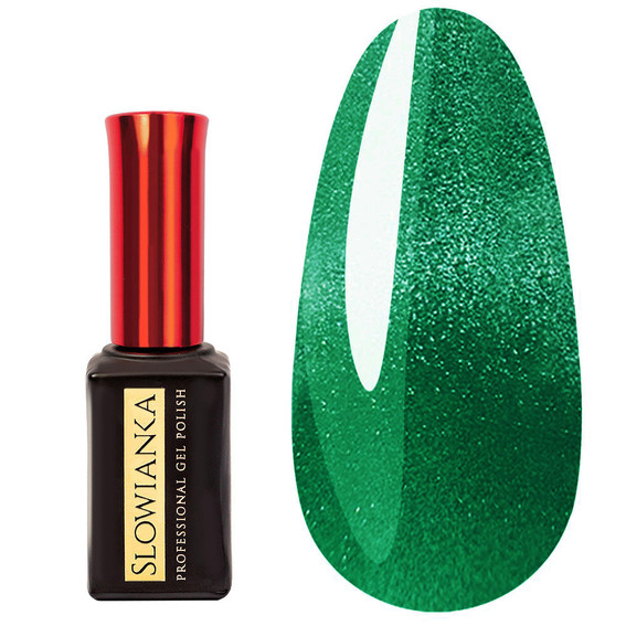 Gel-Nagellack Slowianka Cat Eye 12 Grüner 8 g - Фото №1