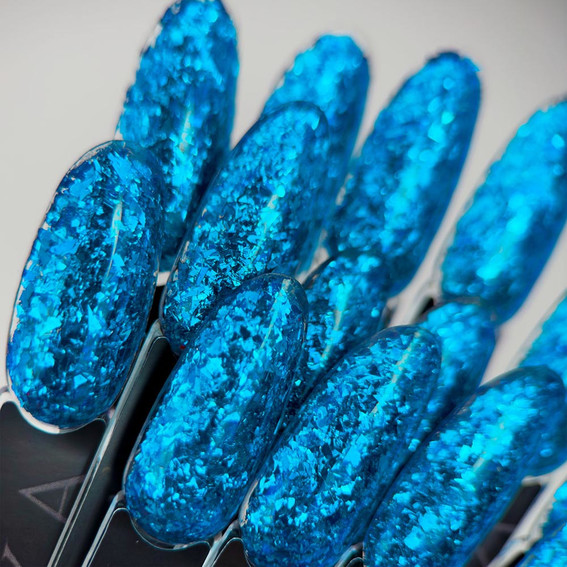 Втирка для ногтей Slowianka Blue Flakes 0,5 г - Фото №4