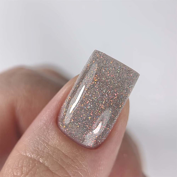 Gel-Nagellack DARK Flash 14 Beige-Silber 10 ml - Фото №2