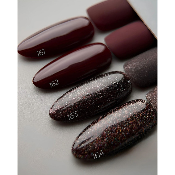 Gel-Nagellack DARK 162 Burgunderrot 6 ml - Фото №4