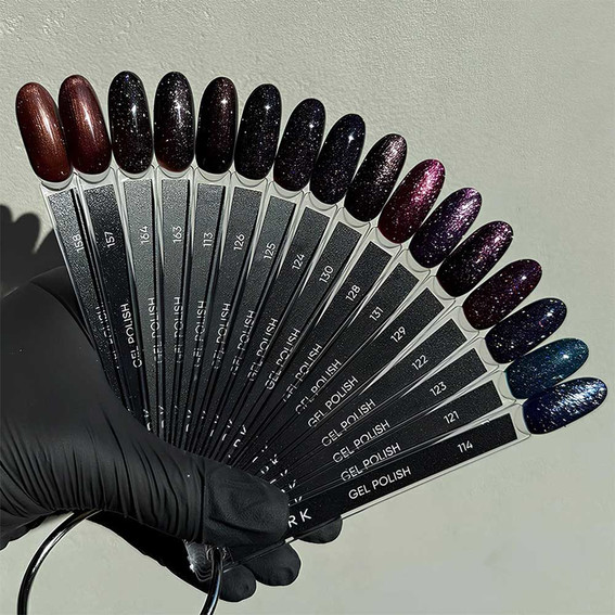 Gel polish DARK 164 brown with shimmer 6 ml - Фото №5