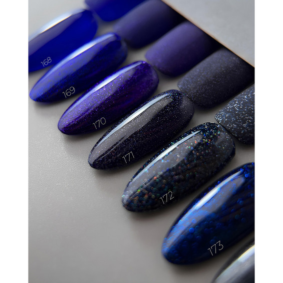 Гель-лак DARK 172 черничный с блестками 10 мл - Фото №4