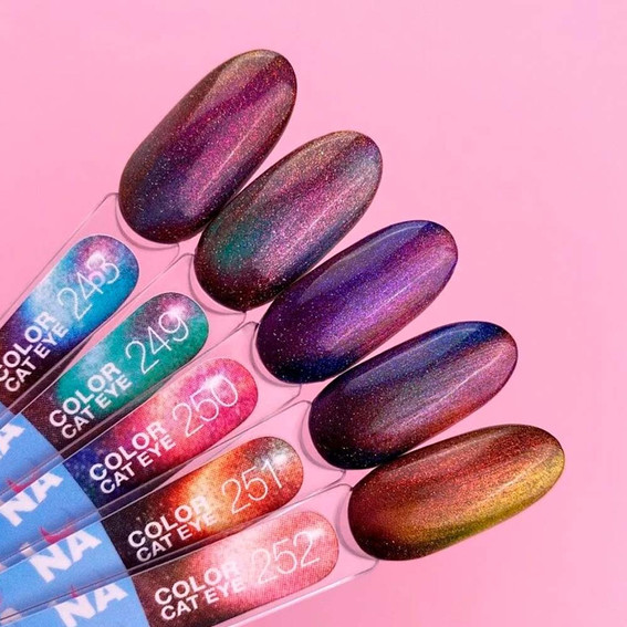 Gel polish LUNA Color Cat Eye 248 blue, dark pink 8 ml (047-3917-1240) - Фото №4