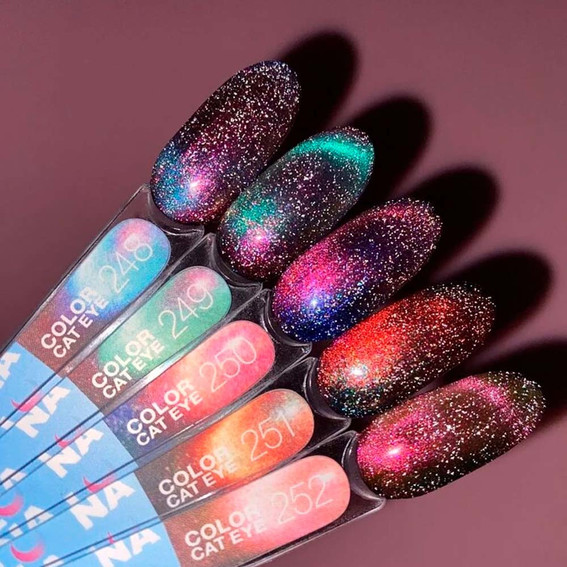 Гель-лак LUNA Color Cat Eye 251 красный, синий, фиолетовый 8 мл (047-3920-1237) - Фото №5