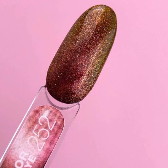 Gel polish LUNA Color Cat Eye 252 yellow, red, orange 8 ml (047-3921-1236) - Фото №3