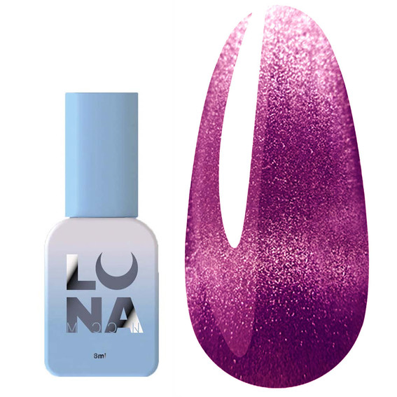 LUNA Gel-Nagellack Color Cat Eye 256 Burgunderrot, Lila 8 ml (047-4121-1232) - Фото №1