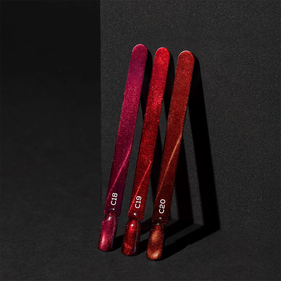 Гель-лак MAKEAR Cat Eye C18 винный 8 мл - Фото №5