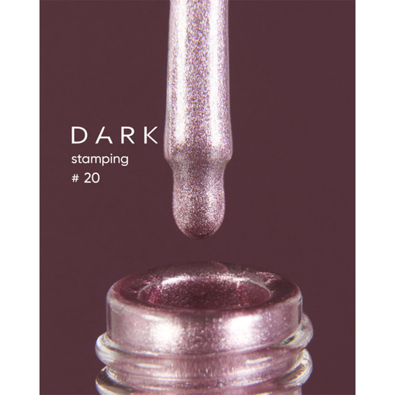 DARK Stamping polish 20 metallic pink 10 ml - Фото №3
