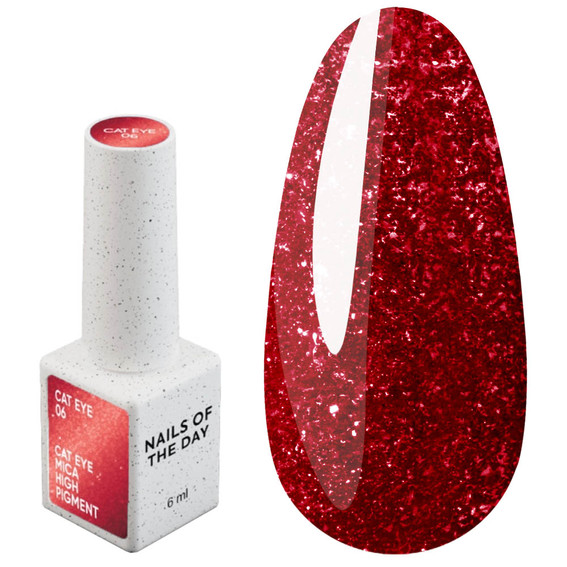 Gel-Nagellack NAILSOFTHEDAY Cat Eye Gel Polish 06 Rot 6 ml - Фото №1
