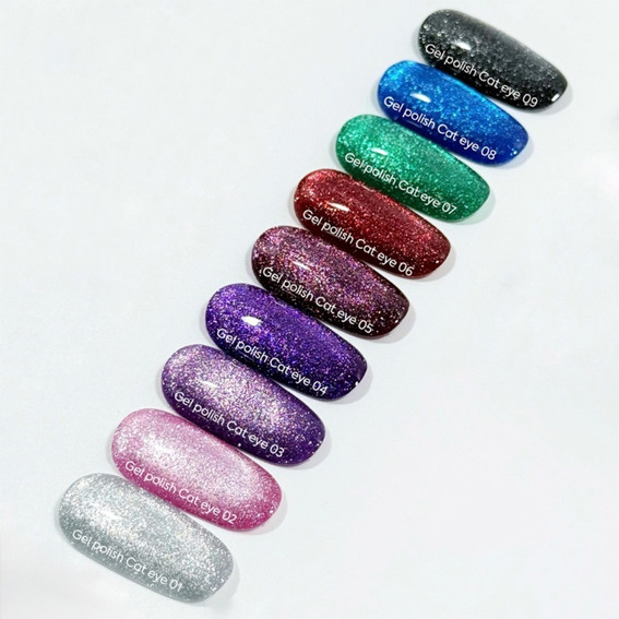 Гель-лак NAILSOFTHEDAY Cat Eye Gel Polish 03 глубокий фиолетовый 6 мл - Фото №6