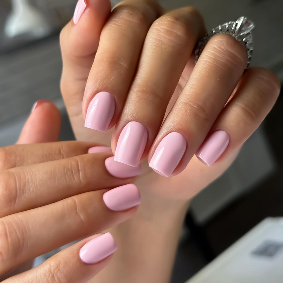 Pastel Pink Nails