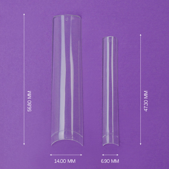 TUFI profi Half Cover Soft Gel Tips Square Transparent 240 pcs (0326341) - Фото №3