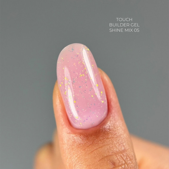 Touch Builder Gel Shine Mix 05 Pink mit Blattgold 15ml - Фото №4
