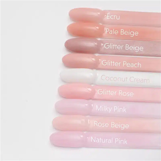 Semilac Skin Tone Cover Base Glitter Rose 7 ml - Фото №5