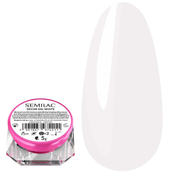 Semilac Decor Gel White 5 g - Фото №1
