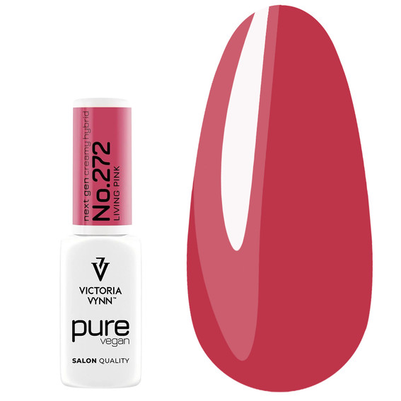 Gel polish PURE VEGAN CREAMY HYBRID VICTORIA VYNN 272 Living Pink 8 ml - Фото №1