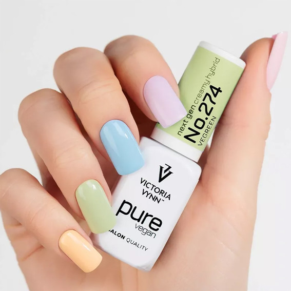 Gel-Nagellack PURE VEGAN CREAMY HYBRID VICTORIA VYNN 274 VEGreen 8 ml - Фото №3