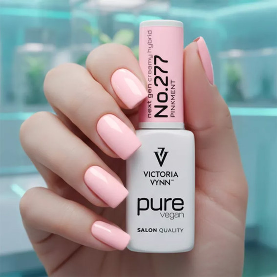 Gel-Nagellack PURE VEGAN CREAMY HYBRID VICTORIA VYNN 277 PINKment 8 ml - Фото №3