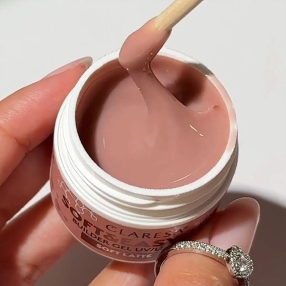 Nagelverlängerungsgel CLARESA SOFT&EASY SOFT LATTE 45G - Фото №2