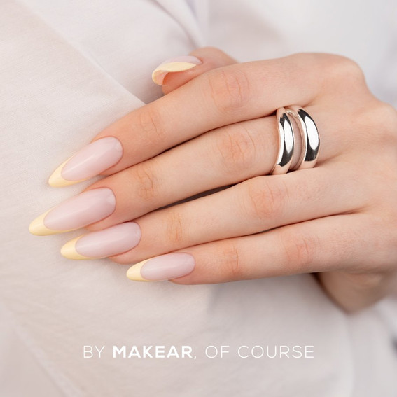 Nagellack-Gel Makear French Manicure Gel FG06 Pastellgelb 5 ml - Фото №5