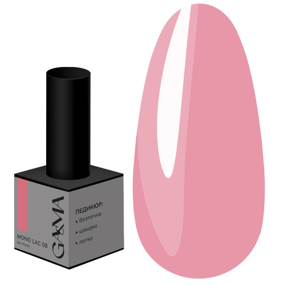 Gel-Nagellack GA&MA Mono Lac 008 einphasig rosa 6 ml (7703101) - Фото №1